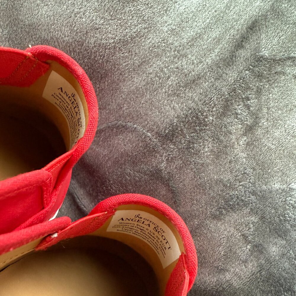 THE OFFICE OF ANGELA SCOTT Hammonds Slip-On Sneakers in Red - Picture 7 of 8